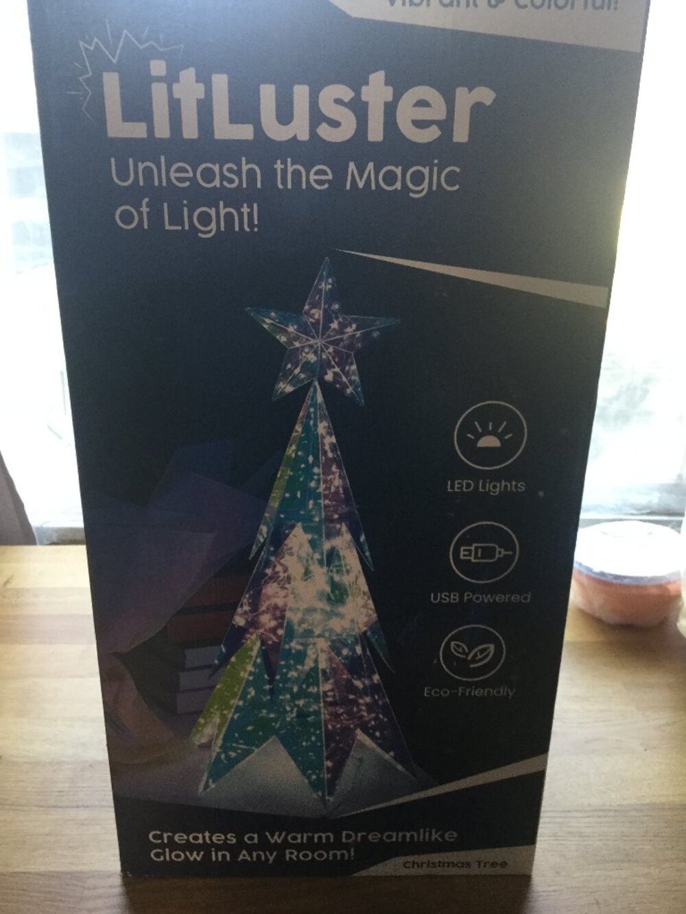 Litluster holographic led Christmas tree 21" tall high quality PET light weight